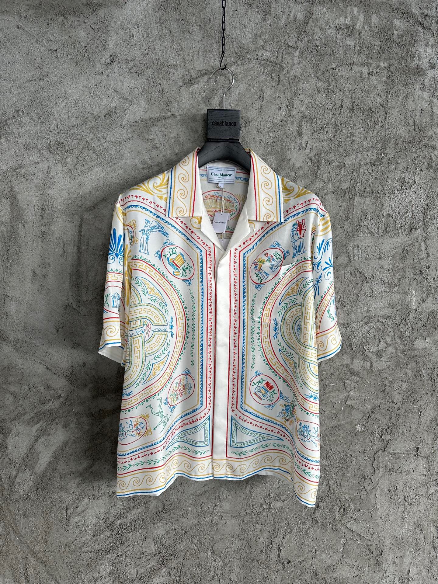 CASABLANCA Short Sleeve Real Silk Shirt